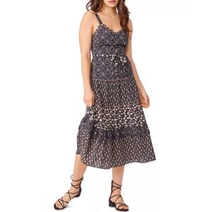 Paige Masala Block Print Midi Dress, S